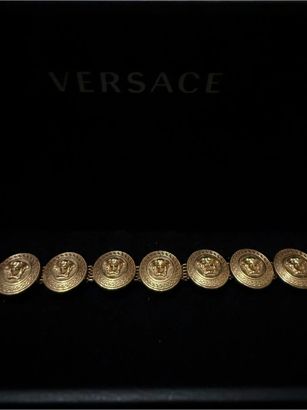 Versace Gold Medallion Choker- Classic Logo Chain